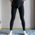 Men's Thermal Underwear Bottoms Ice Silk Fabric Autumn Winter Inner Wear Warm Leggings Male Tights Trousers. 
