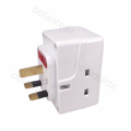 UK Plug 250V 13A Portable Multi 1 to 3 ways Travel Adapter Power Socket with ON/OFF Independent Control Switch Conversion Plug. 