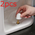 2pcs Premium Round Universal Toilet Bolt Caps - Easy Push-On Installation with Extra Washers, 1.44 Inch Height, Durable Plastic.