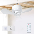 Silent Operation Ceiling Fan Light USB Rechargeable Energy Saving Hanging Fan Light with Remote Control Intelligent Ceiling Lamp.