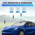 Windshield Sun Shade for 2017-2025 Tesla Model Y/3 (Fit 2025 Model Y Juniper/2024 Model 3 Highland) Upgraded Foldable Sunshade,. 