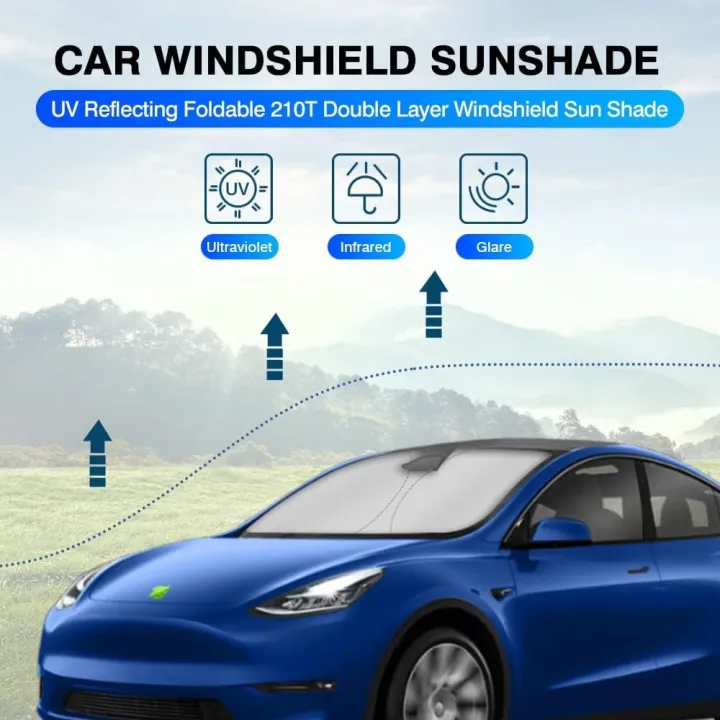 Windshield%20Sun%20Shade%20for%202017-2025%20Tesla%20Model%20Y/3%20(Fit%202025%20Model%20Y%20Juniper/2024%20Model%203%20Highland)%20Upgraded%20Foldable%20Sunshade,%20-%20Image%205