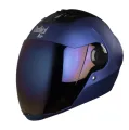 Steelbird Air SBA2 Matte Black And Matte Blue Helmet with Clear Extra Visor Free. 