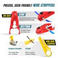 AMPCOM RJ45 Pass Through Crimping Network Tool Kit for Cat5e Cat6 Cat7 with Network Crimper/Punch Down Tool/TEL/LAN Cable Tester. 