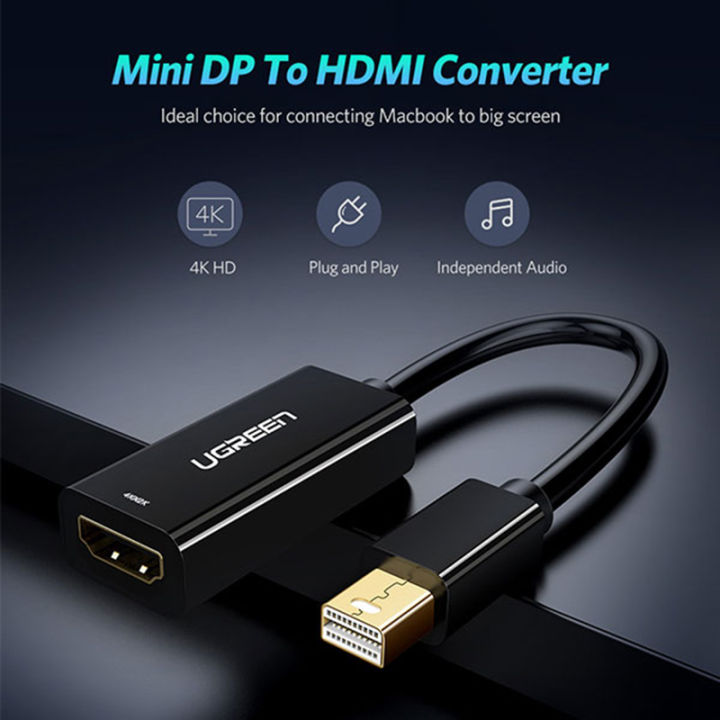 UGREEN%2010461%20Mini%20DP%20to%20HDMI%20Converter%201080p%20(Black)#MD112%20-%20Image%203