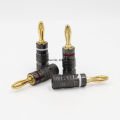 4/8/12/16//24/36/40pcs  Metal BANANA PLUGS 24K Gold-plated 4MM Banana Connector with Screw Lock For Audio Jack Speaker Plugs. 