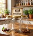 Glass Jar Set for Food and Craft Storage - 3 Pieces, 500 gm Each.