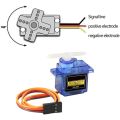 6pcs Sg90 9g Micro Servo Motor, Mini Servos Motor Kit Plastic Gear 180 Degree Servo for Rc Car Airplane Plane for Arduino. 