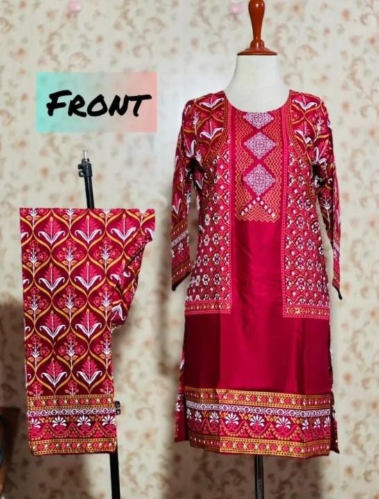 Samar's%20Fashion%20Summer%20Trendy%20New%20Arrival%20Stitched%20Fashionable%20Multicolor%20Printed%202pc%20Dress%20For%20Women%20and%20Young%20Girls%20-%20Image%208