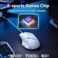 Inphic Pg1 Wired Mouse Gaming Mouse RGB Light Emitting   Macro Programming 12800DPI  6 Keys Computer Mouse For Office Home. 