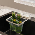 Kitchen Sink Filter Rack With 50pcs Net Filter Bag Foldable Multi-Purpose Drainage Basket Leftovers Soup Food Drainer Shelf. 