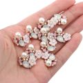 10PCS Rhinestone Button Craft Flatback Sewing Accessories Apparel Rhinestone Button Flower Buttons Garment Buckle Pearl Hairpin. 
