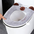 Winter Home Use Plush Toilet Seat Cushion, Zipper Design, Thickened Skin-Friendly, Bathroom Comfortable Toilet Seat Cover. 