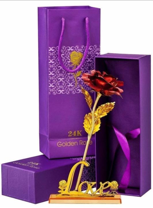 Beautiful 24k Gold Rose For Valentine's Day