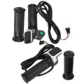 New 36V/48V LCD Electric Quantity Display with Switch EBike Speed Governing Throttle Grip 6 Cores Electric Throttle Grip. 