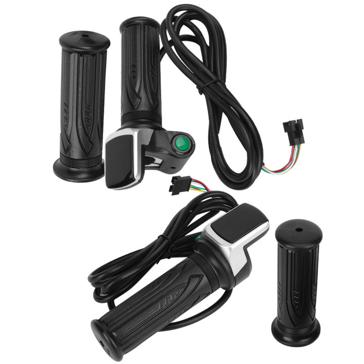 New 36V/48V LCD Electric Quantity Display with Switch EBike Speed Governing Throttle Grip 6 Cores Electric Throttle Grip