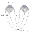 1 Pair Rhinestone Nipple Pasties Stickers Women Multilayer Metal Chain Tassel Nipple Cover Reusable Nipple Cover For Party. 
