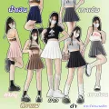 7 colors pleated skirt short tennis skirt with a lining Korean-style belly storage Korean skirt sports skirt fashion cute mini skirt # july22. 