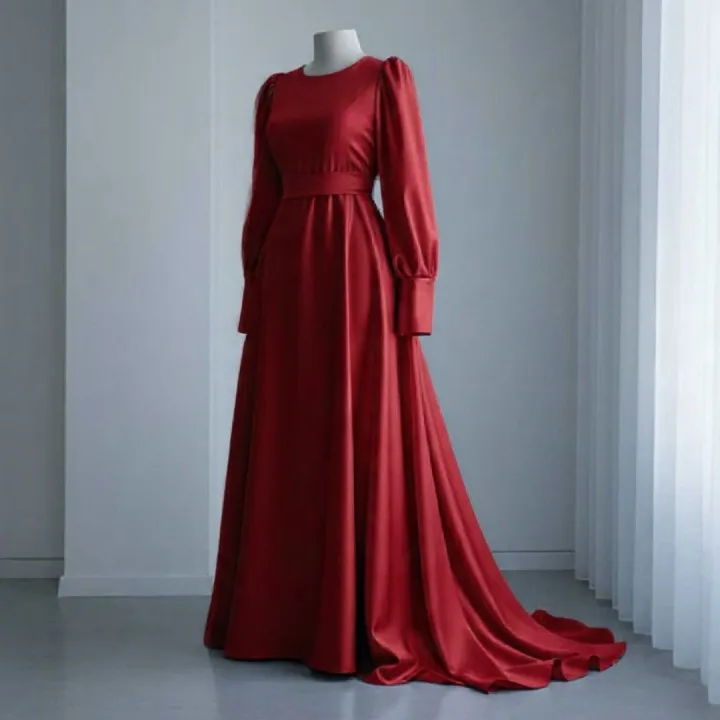 Luxury%20Silk%20Maxi%20Dress%20for%20Women%20%7C%20Light%20Blue%20Full%20Sleeves%20Long%20Gown%20%7C%20Elegant%20Modest%20Party%20&%20Wedding%20Wear%20%7C%20Designer%20Satin%20Stitched%20Frock%20-%20Image%2010