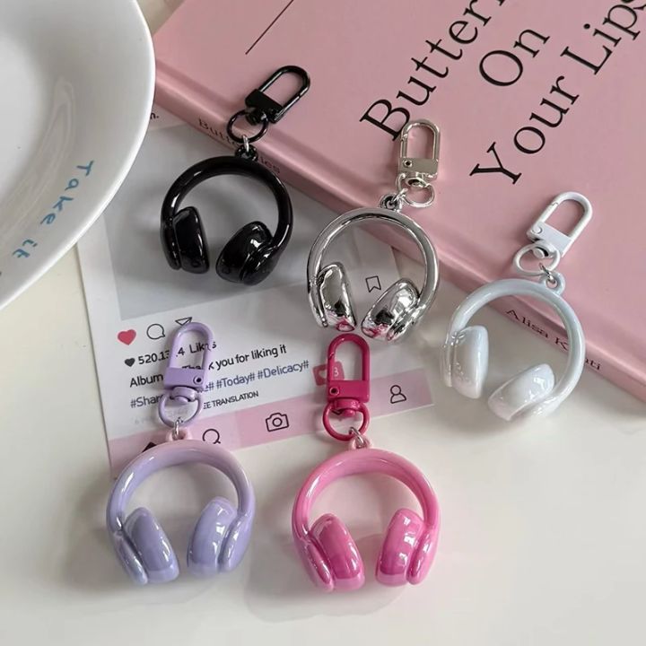 Simple, Sweet, Cool and Exquisite Earphone Keychain, Three-dimensional Shape | Acrylic Material, Best Friend Gift, Bag Pendant