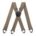 Heavy Duty Suspenders for Men Work Outdoor 3.8cm/1.5inch Y-back 3 Plastic Clips Adjustable Elastic Trouser Braces Strap Belt.