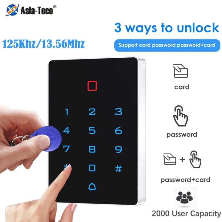 125Khz 13.56Mhz Rfid Card Smart Lock Door Access Control System Standalone RFID Keypad Waterproof Optional Access Controller