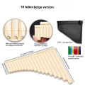18-Tube Pan Flute, 18-Pipe Panpipe, Disassemblable to 16-Tube, ABS Material, Easy to Play, for Performance, Teaching, and Practi. 