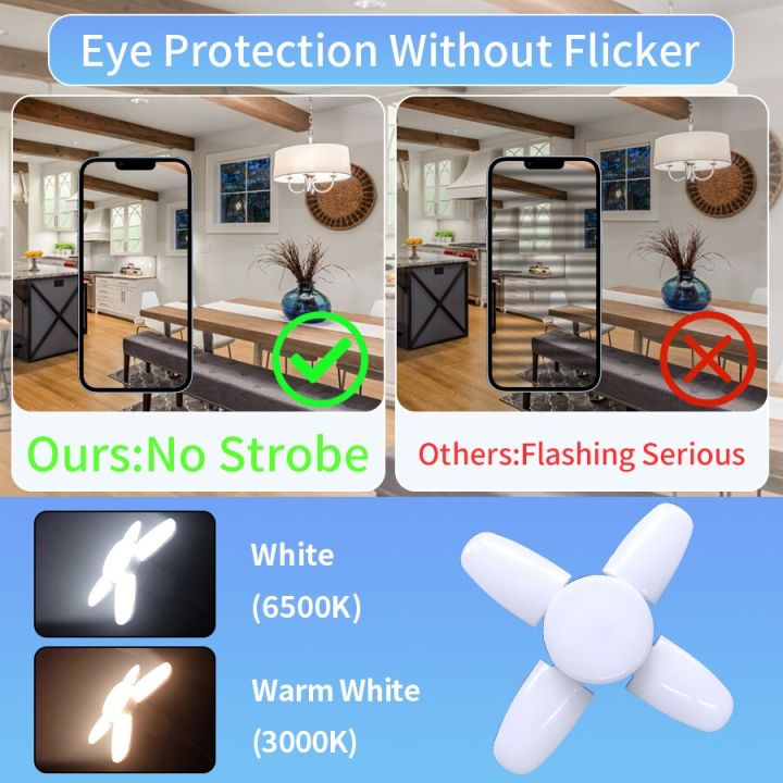 E27%20Fan%20Shape%20LED%20Bulb%20AC85-265V%2028W%20Foldable%20Led%20Light%20Bulb%20Lampada%20For%20Home%20Living%20Room%20Warehouse%20Garage%20Ceiling%20Light%20-%20Image%204