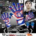 Goalkeeper Gloves, H3 Goalkeeper Gloves, Deva Model, Has Finger Safe Protection on 5 Fingers.. 