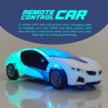 Remote Control Car Chargeable 3D Remote Control Lighting Famous Car Remote Car for Kids 4 Function Racing Car (3+ Years, White). 
