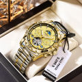 POEDAGAR Luxury Automatic Mechanical Watch Hollow Tourbillon Stainless Steel Men Watches Waterproof Luminous Date Week Men Watch. 