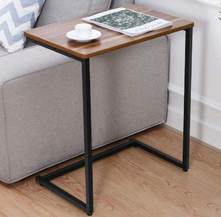 Modern%20Sofa%20Side%20Table%20for%20Living%20Room%20%7C%20Metal%20Frame%20with%20Wooden%20Top%20%7C%20C-Shaped%20Couch%20Table%20for%20Snacks,%20Coffee,%20Laptop%20&%20Home%20D%C3%A9cor%20-%20Image%206