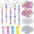 556Pcs/Set Multi Color Polymer Clay Beads And Letter Beads For DIY Bracelets Keychains Jewelry Making Craft Supplies. 