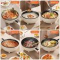 Electric Hot Pot 2.8L,1000W Non-Stick Saute Pan,Rapid Noodles Cooker,Electric Cooking Pot,Ramen Cooker for Steak,Egg,Fried Rice,Dumplings,with Power. 