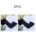 1Pair 2025 Summer Ice Silk Men's Loose Sunscreen Sleeves UV Ice Gloves Riding Arm Guards Sport Running Driving Absorbent.