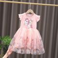 Girls Clothes New Summer Princess Dresses Flying Sleeve Kids Dress Unicorn Party Baby Dresses for Children Clothing 1-6Y. 