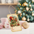 50pcs Vintage Christmas Gift Tags With Hemp Rope-Merry Christmas To-From Blank Hanging Tags,Rustic Decor For Gift Wrapping Label. 