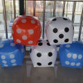 13.7 Inch Jumbo Inflatable Dice by Novelty White and Black Giant Dice for Indoor and Outdoor Broad Game. 