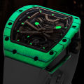 BONEST GATTI Fashion Automatic Movement Wristwatch Skeleton Warrior Big Dial Sapphire Glass Mechanical Watches for Men. 