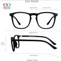 Matte Black Square Light weight Glasses for Men And Women. 