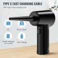 Compressed Air Duster for Computers Protable Cordless Air Blower Computer Cleaning with LED Light for PC Keyboard Crumbs Car.