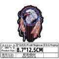 Punk Clothing Thermoadhesive Patches ROUTE 66 Motorcycle Eagle Wings Cross Iron on Embroidered Patch on Clothes Fusible Badges. 