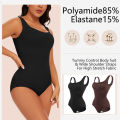 Women's Wide Strap Tummy Control Shapewear Bodysuit Comfortable Non-Slip Fitness Wear for Abdomen Toning Stylish Daily Wear Outf. 