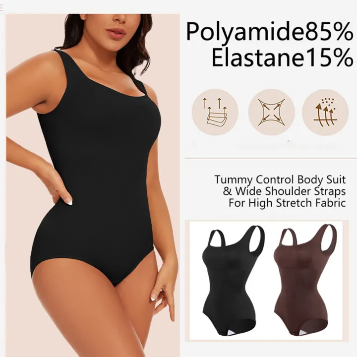Women's%20Wide%20Strap%20Tummy%20Control%20Shapewear%20Bodysuit%20Comfortable%20Non-Slip%20Fitness%20Wear%20for%20Abdomen%20Toning%20Stylish%20Daily%20Wear%20Outf%20-%20Image%205
