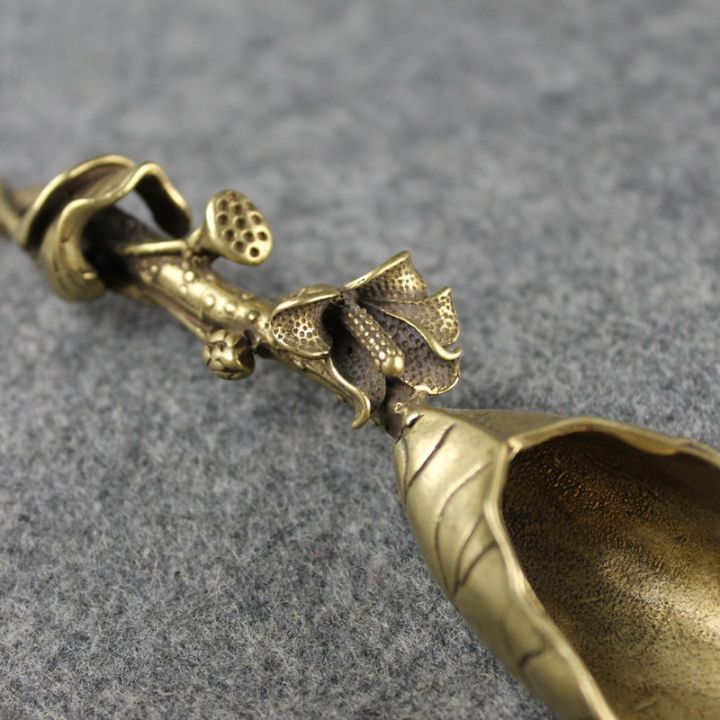 New%20Style%20Creative%20Tea%20Scoops%20Shovel%20Brass%20Copper%20Lotus%20Root%20Bamboo%20Tableware%20Coffee%20Spoon%20Pet%20Ceremony%20Ice%20Cream%20-%20Image%203