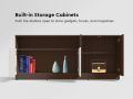BM-MART Modren TV stand Wood brown/white Sienna Media Unit. 