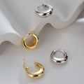 925 Sterling Silver plated Chunky Hoop Earrings for Women Geometric Circle Punk Ear Jewelry Party 2021 New Dropshipping.