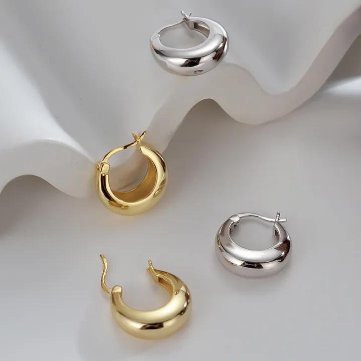 925%20Sterling%20Silver%20plated%20Chunky%20Hoop%20Earrings%20for%20Women%20Geometric%20Circle%20Punk%20Ear%20Jewelry%20Party%20%202021%20New%20Dropshipping%20-%20Image%202