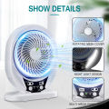 Solar Fan light Solar Powered AC DC Rechargeable Solar Fan with Solar Panel and LED Bulb light for Outdoor  LED Camping Lights. 