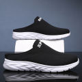 Lightweight Men's Half Slippers Breathable Men Slippers Fashion Casual Shoes Anti-slip Male Flat Slip on Flats Outdoor Big Size. 